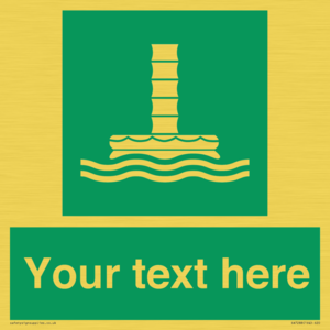 Custom sign safe condition Evacuation chute 